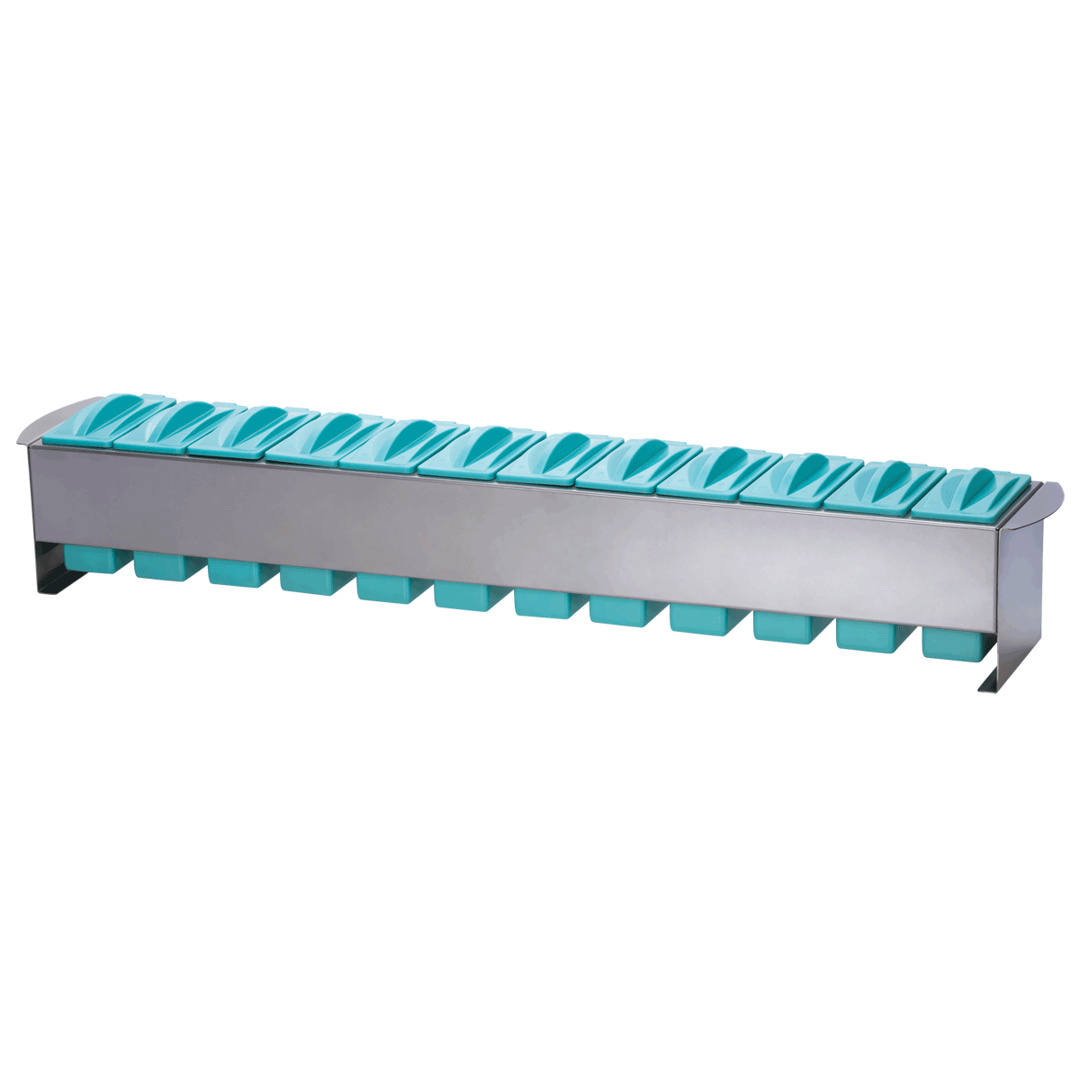 جای رنگ آمیزی افقی شیار دار 10 خانه  درب دار پلی پروپیلن