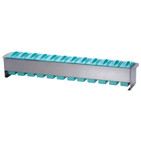 جای رنگ آمیزی افقی شیار دار 10 خانه  درب دار پلی پروپیلن